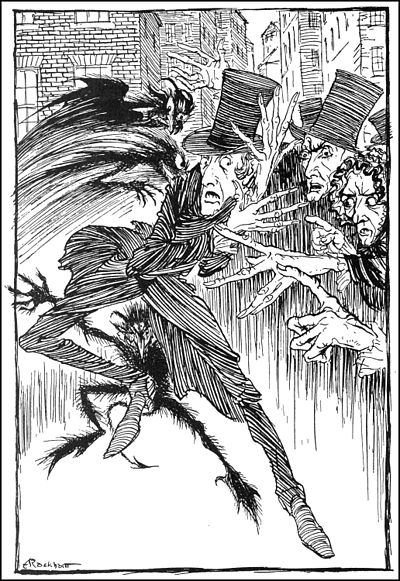 Illustration of "The Imp of the Perverse" by Arthur Rackham.