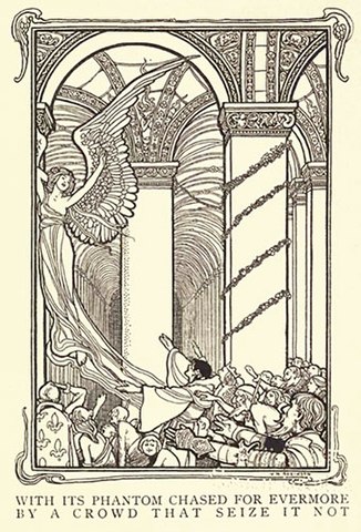 The Conqueror Worm illustration by W. Heath Robinson.